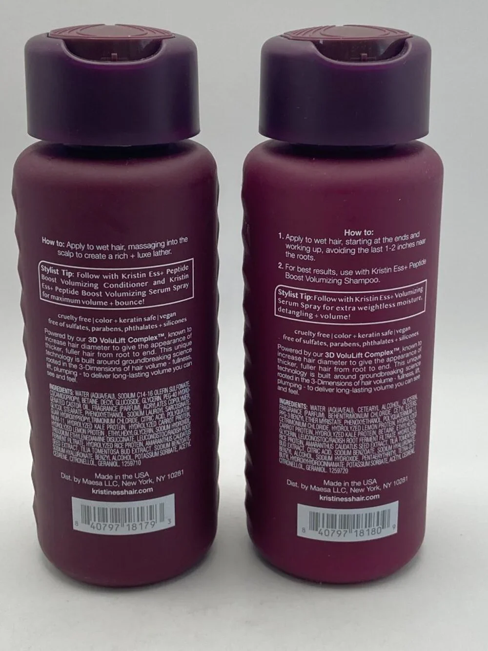 Kristin Ess+ Peptide Boost Volumizing Shampoo & Conditioner Set (10 fl oz Each)